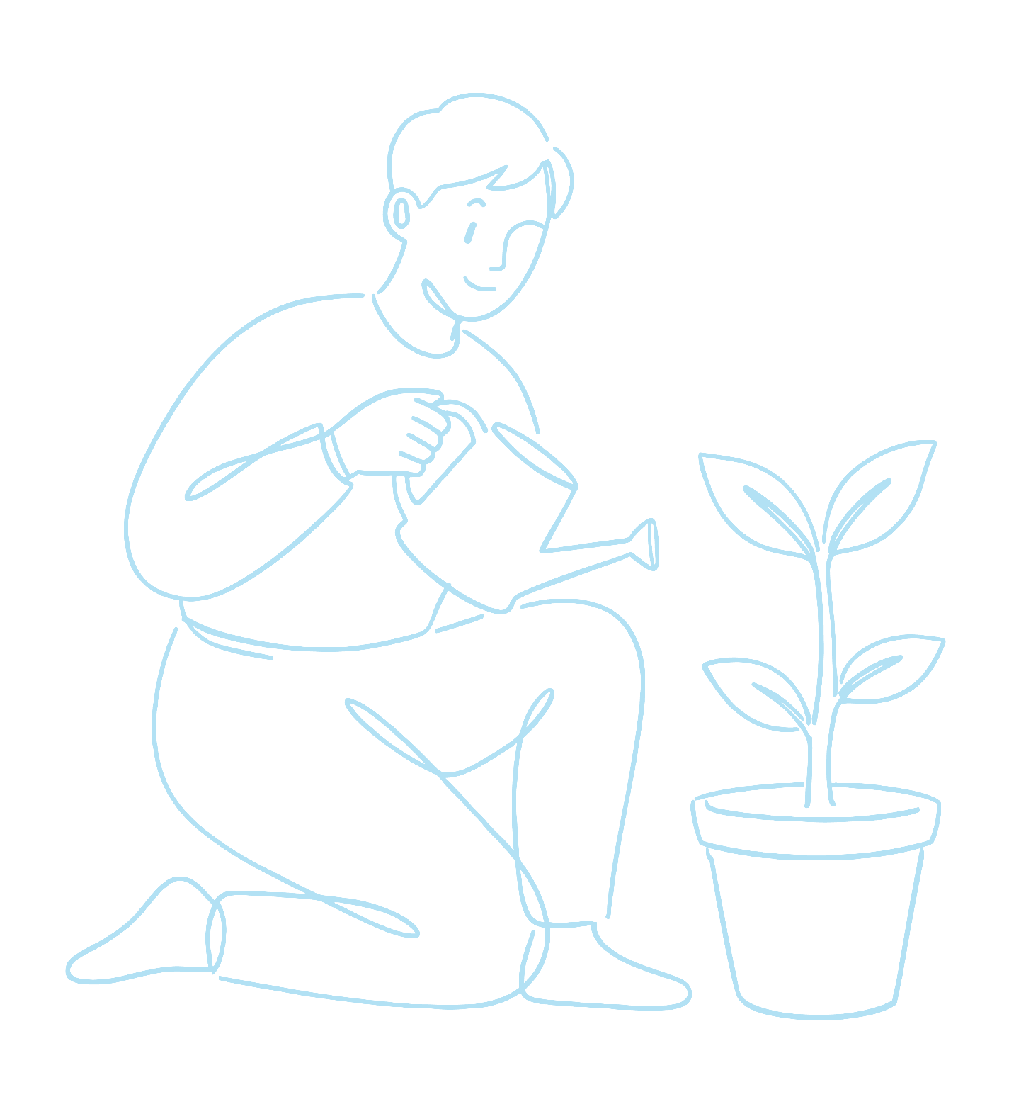 植物を育てるように資産を育てるイラスト